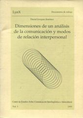 Dimensiones de un análisis de la comunicación y modos de relación interpersonal