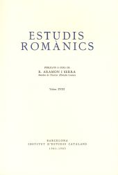 Estudis Romànics. Volum 18 (1981-1983)