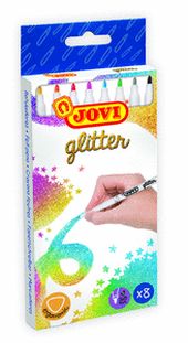 ESTUCHE 8 ROTULADORES GLITTER COL.SURT. JOVI