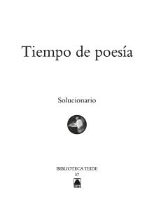 Solucionario. Tiempo de poesía. Biblioteca Teide