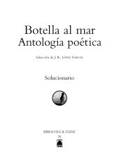 Solucionario. Botella al mar. Antología poética. Biblioteca Teide