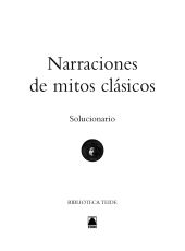 Guía didáctica. Narraciones de mitos clásicos. Biblioteca Teide