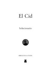 Guía didáctica. El Cid. Biblioteca Teide