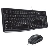 SET TECLADO + RATON LOGITECH MK120 USB CON CABLE NEGRO.