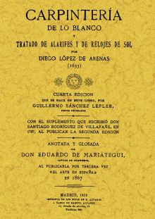 CARPINTERIA DE LO BLANCO. TRATADO DE ALARIFES 