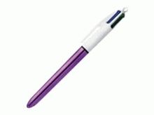 BOLIGRAFO 4 COLORES SHINE VIOLETA BIC