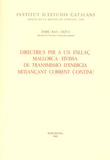 Directrius per a un enllaç Mallorca-Eivissa de transmissió d'energia