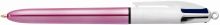 BOLIGRAFO 4 COLORES SHINE ROSA METALICO BIC