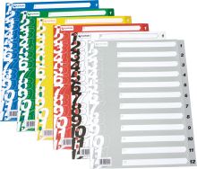 SEPARADORES NUMEROS DEL 1-12 FOLIO PP GRIS GRAFOPLAS
