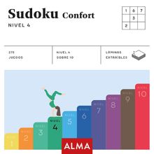 SUDOKU CONFORT. NIVEL 4 (CUADRADOS DE DIVERSIÓN) ALMA PUZZLES