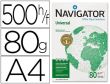 (500) A4 NAVIGATOR UNIVERSAL 80G PAQUETE PAPEL FOLIO